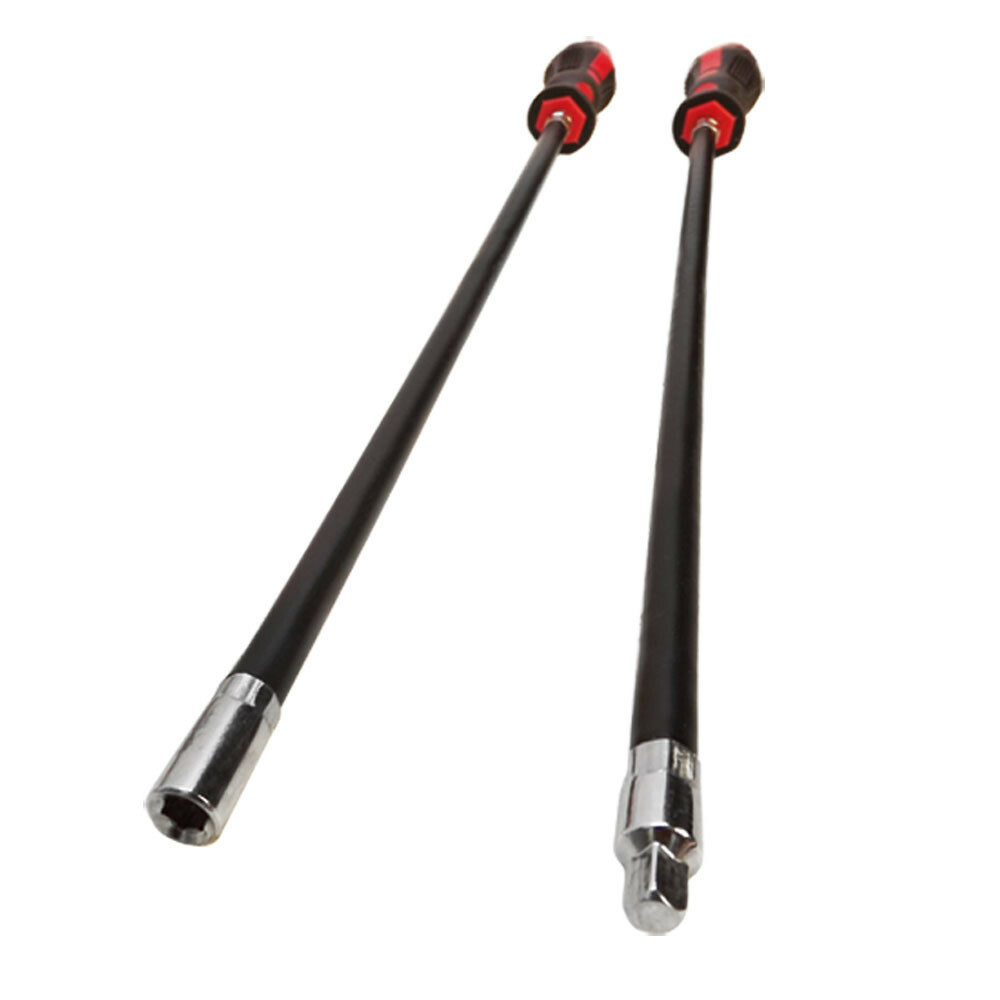 2 Pc 20» Bendable 1/4» Socket Bits Driver Set Long Reach Flexible Driver Set