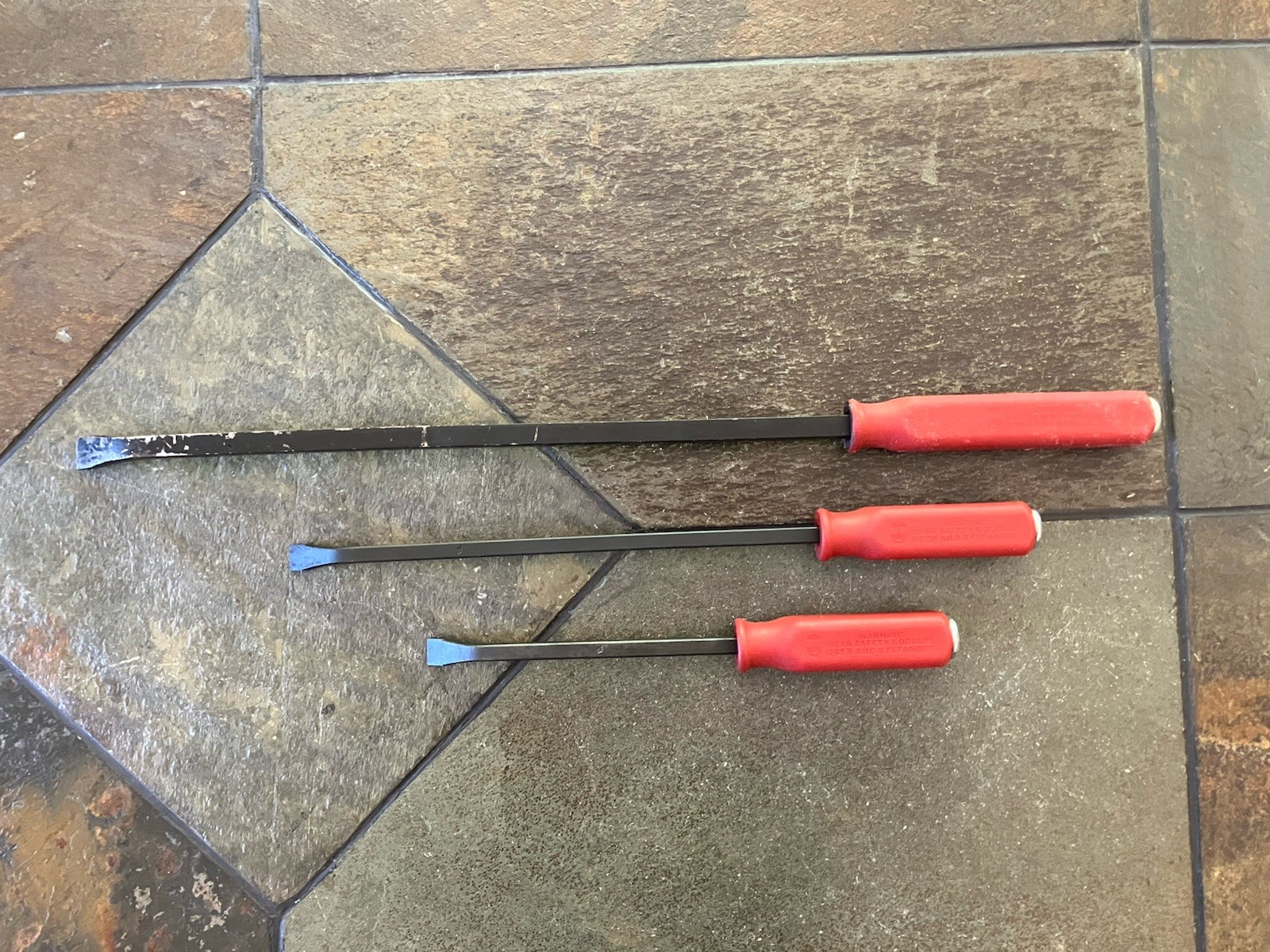 Craftsman 43383 43370 43369 3 Pc. Strike Cap Pry Bar Set 12″ 17″ 25″ / USA