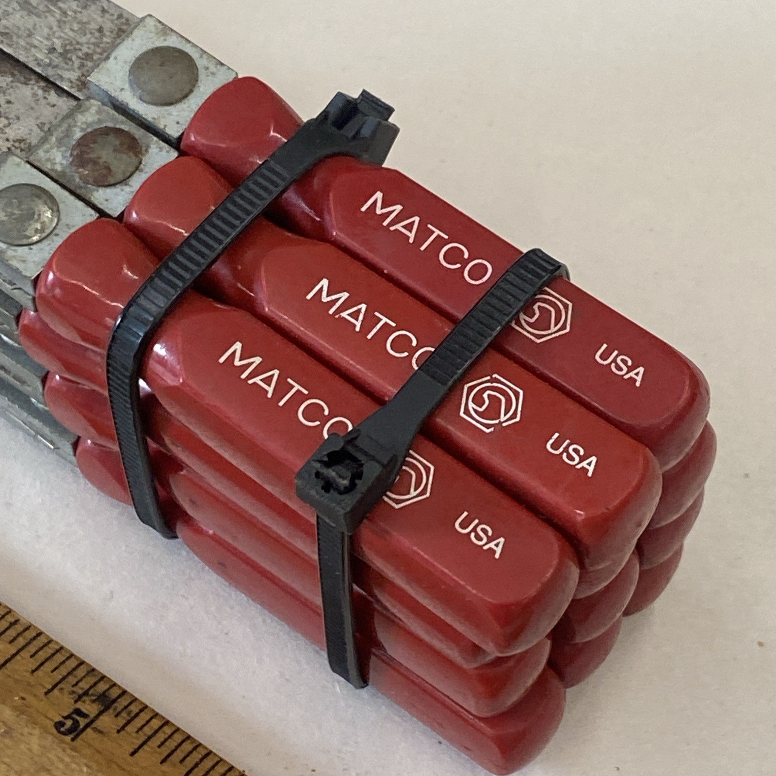 MATCO USA TOOLS 12 PIECE FEELER GAUGE SET w/ RED HANDLES FG10CG Vintage, M0909