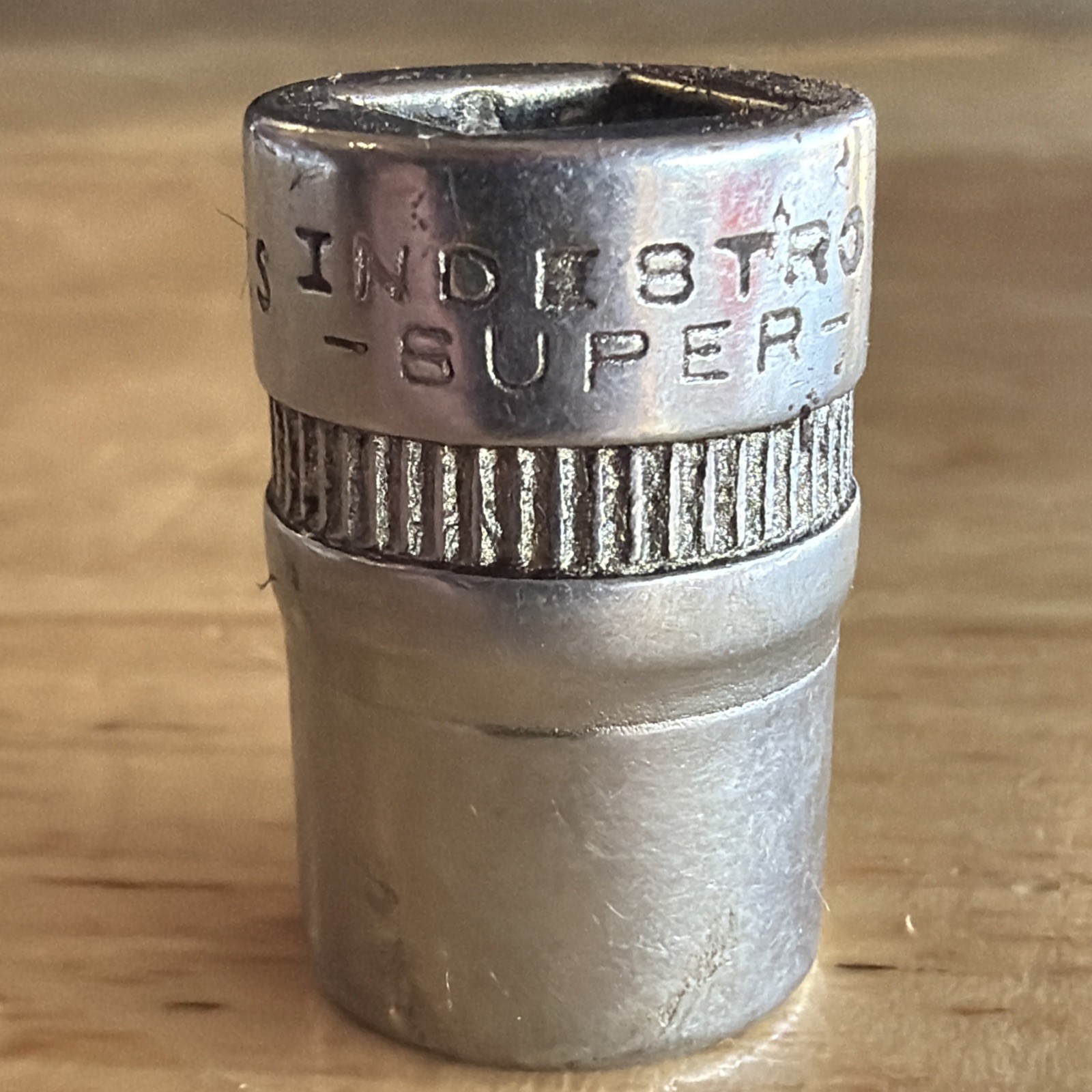 Indestro Super 3/8″ Double Square Socket 3/8″ Drive 8 Point 2712S Made in USA