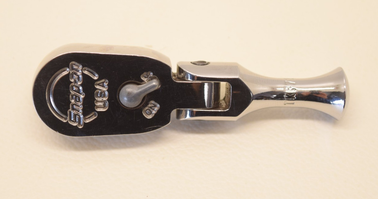 SNAP ON TKF72 Stubby Flex Head Ratchet 1/4” Drive USA TOOLS – USED
