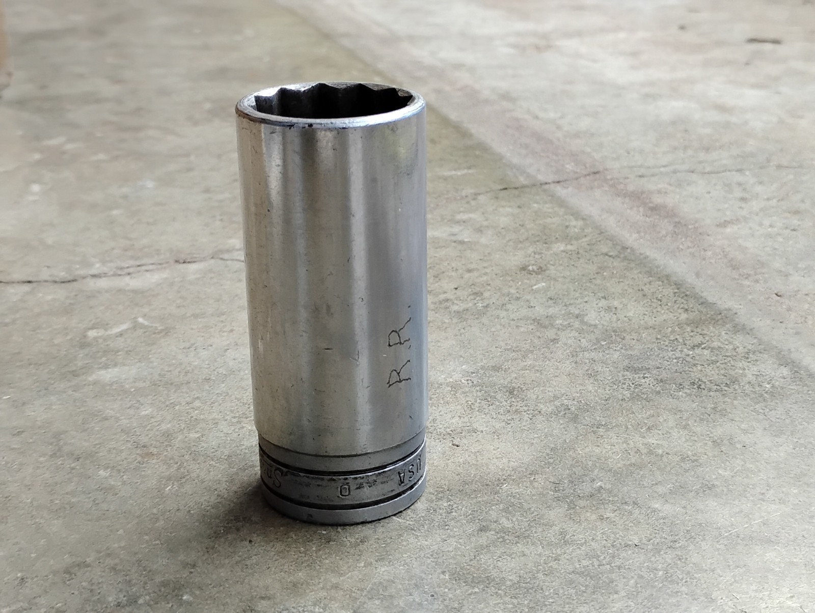 Snap-on 1/2″ Drive 12-Point SAE 1-1/16″ Deep Socket S-341 Made in USA