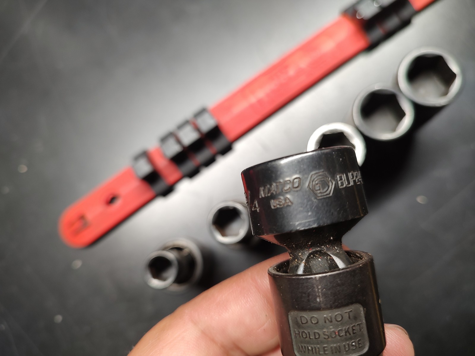 MATCO TOOLS SBUP76T 3/8″ DR 7 PC 6 PT SAE IMPACT UNIVERSAL SWIVEL SOCKET SET