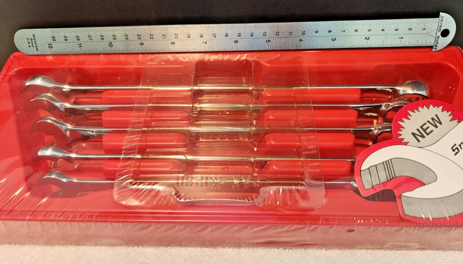 NOS Vintage Snap-on SOEXL705 SAE Flank Drive® Plus Extra Long Wrench Set