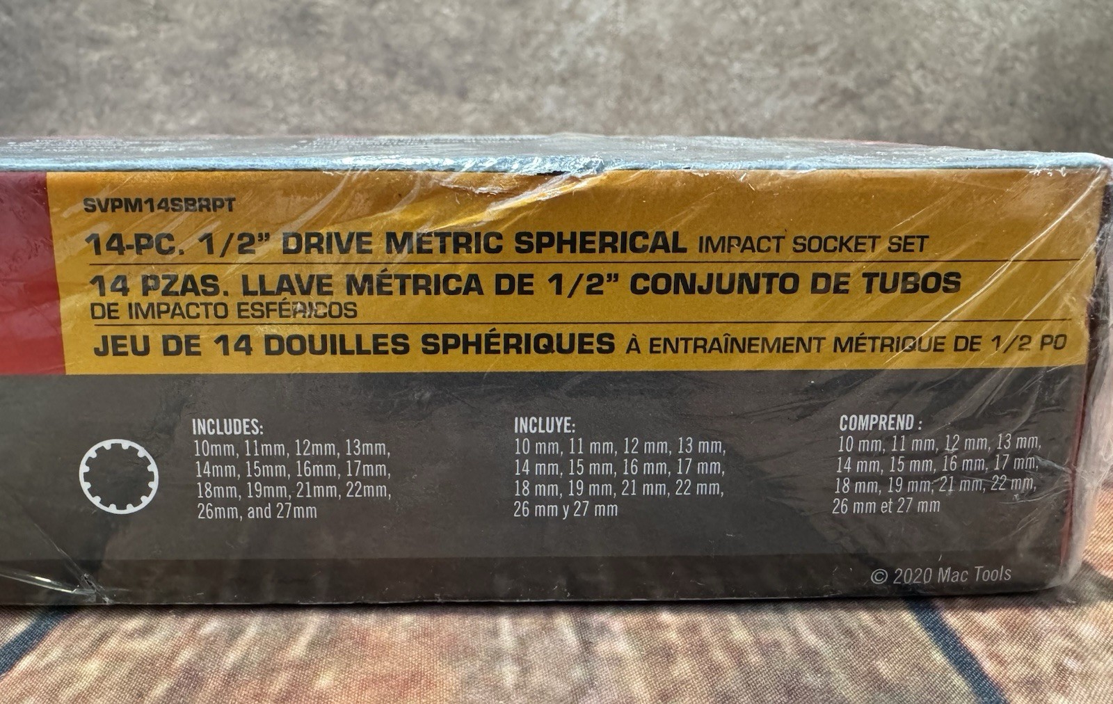MAC Tools SVPM14SBRPT Precision Torque 14pc 1/2in. Metric Spherical Socket Set