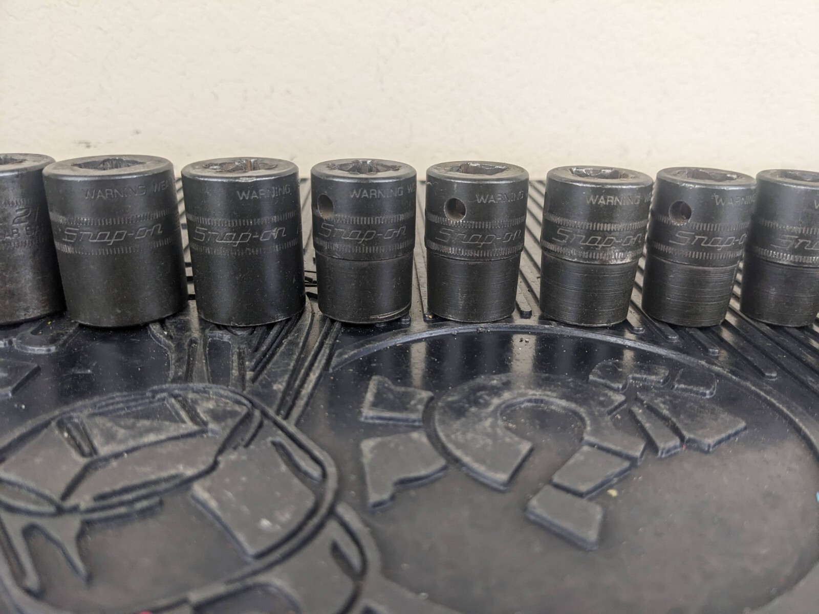 #az084 Snap-On 1/2″ Drive 6-Point Metric 10mm 24mm Shallow Impact Socket Set IMM