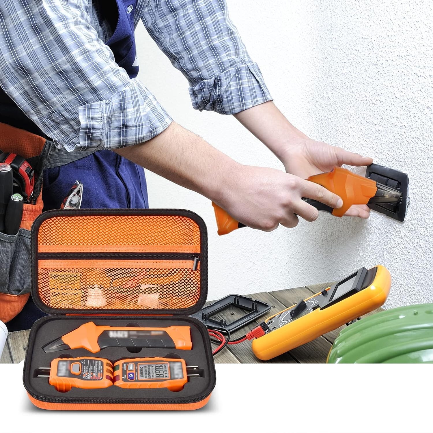 Portable Klein Tools Storage Box – Compact Organizer for Circuit Testers & More