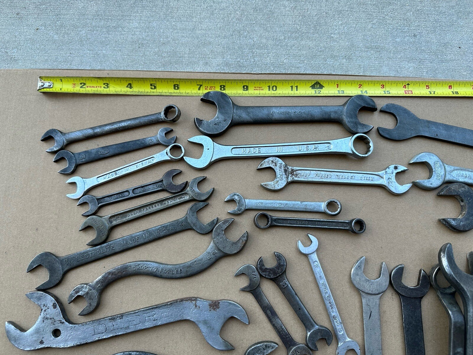 Vtg USA Combo Wrench Mixed Lot SAE Metric 6pt 12pt Deere Shelley Specialty Etc