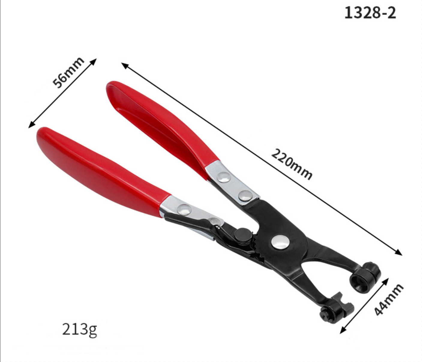 Hose Clamp Pliers with Red Handles, Carbon Steel, 220mm Length