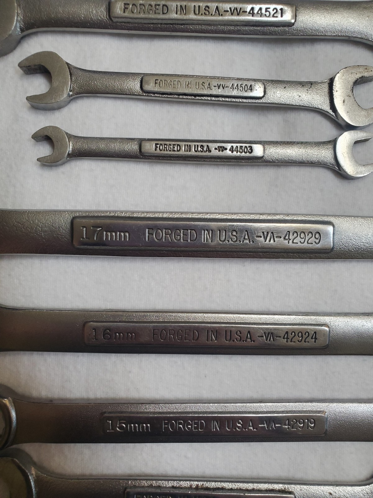 Vintage Craftsman Wrench Lot 18 Mixed Metric SAE Combination Forged In USA VA