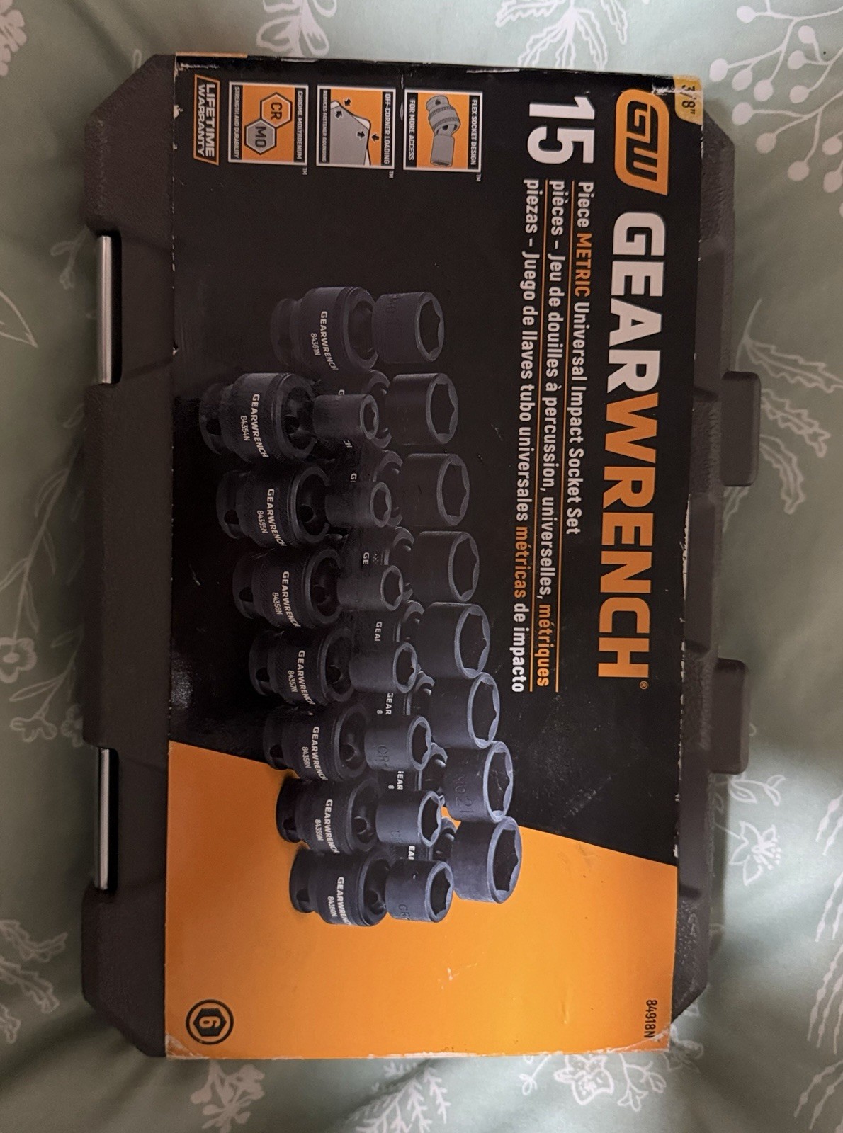 GEARWRENCH 1/2 in. Drive 6-Point Metric Standard Universal Impact Socket Set 15
