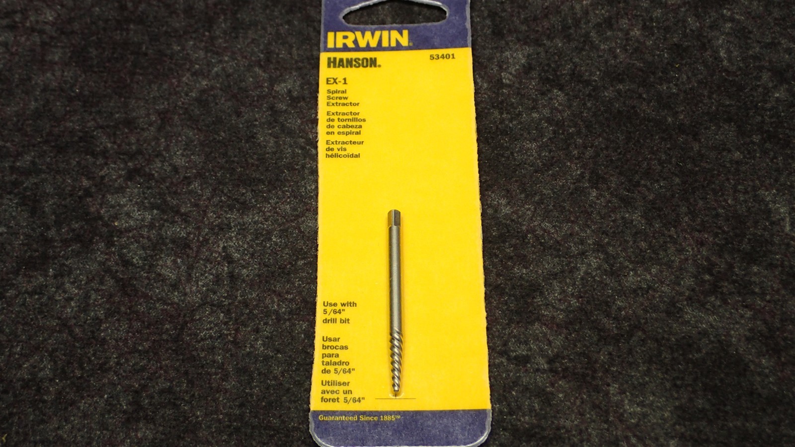 IRWIN HANSON EX-1 Spiral Screw Extractor, Use with 5/64″ Drill Bit 53401 (BN154)