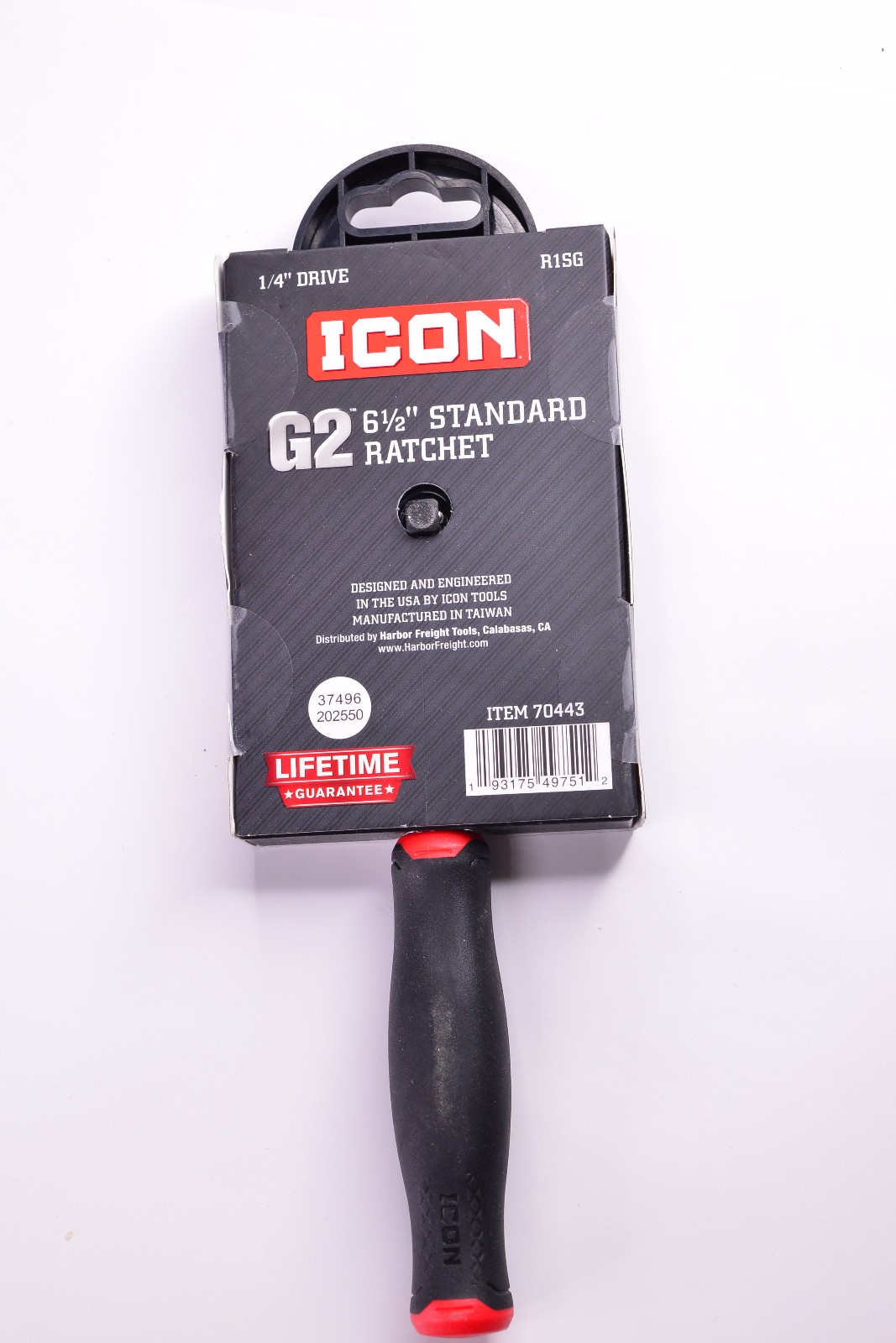 ICON (70443) – 1/4″ Drive G2 6 1/2″ Standard Ratchet (R1SG) COMFORT GRIP