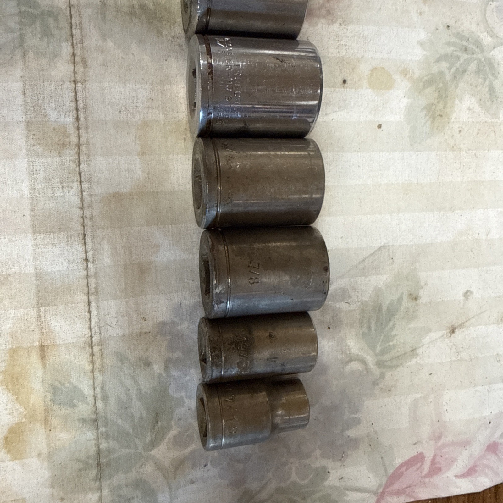 Vintage Japan 1/2” Drive Sockets, Centech, True Craft, KAL, 12 Point 11 Pieces￼