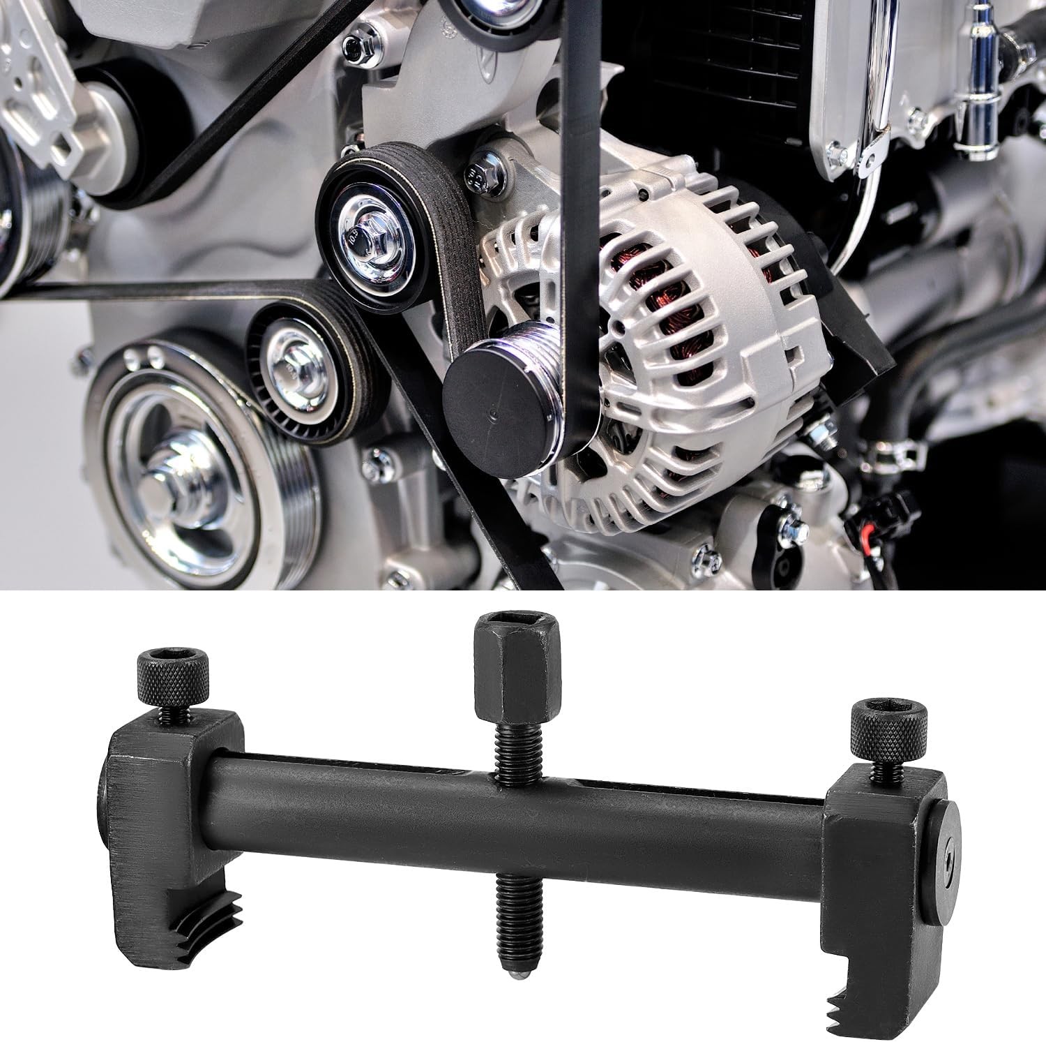 Universal Ribbed Pulley Puller Kit – 35-160mm for Crankshaft A/C Alternator