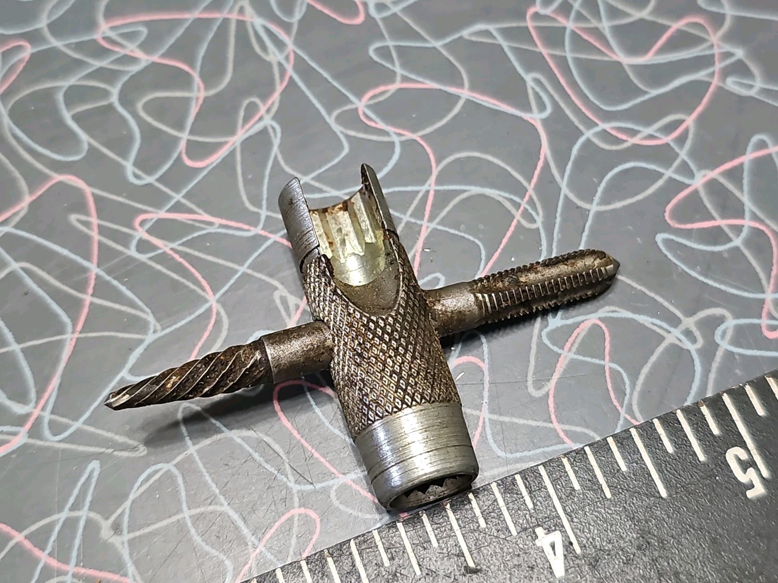VTG Pocket 4 Way Tool Tire Valve Stem Core Puller Install Tube Repair AC Set Lot