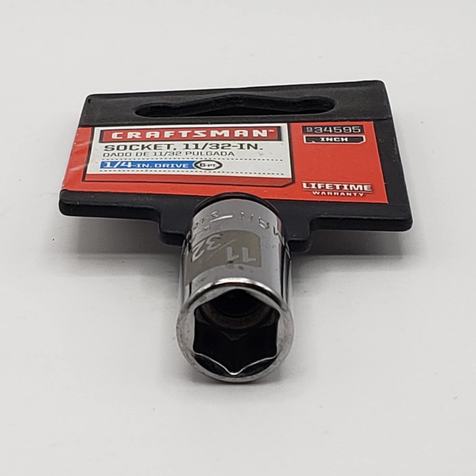 Sears Craftsman Tools SAE 11/32″ Inch 1/4″ Inch Drive 6 Point Socket #34595
