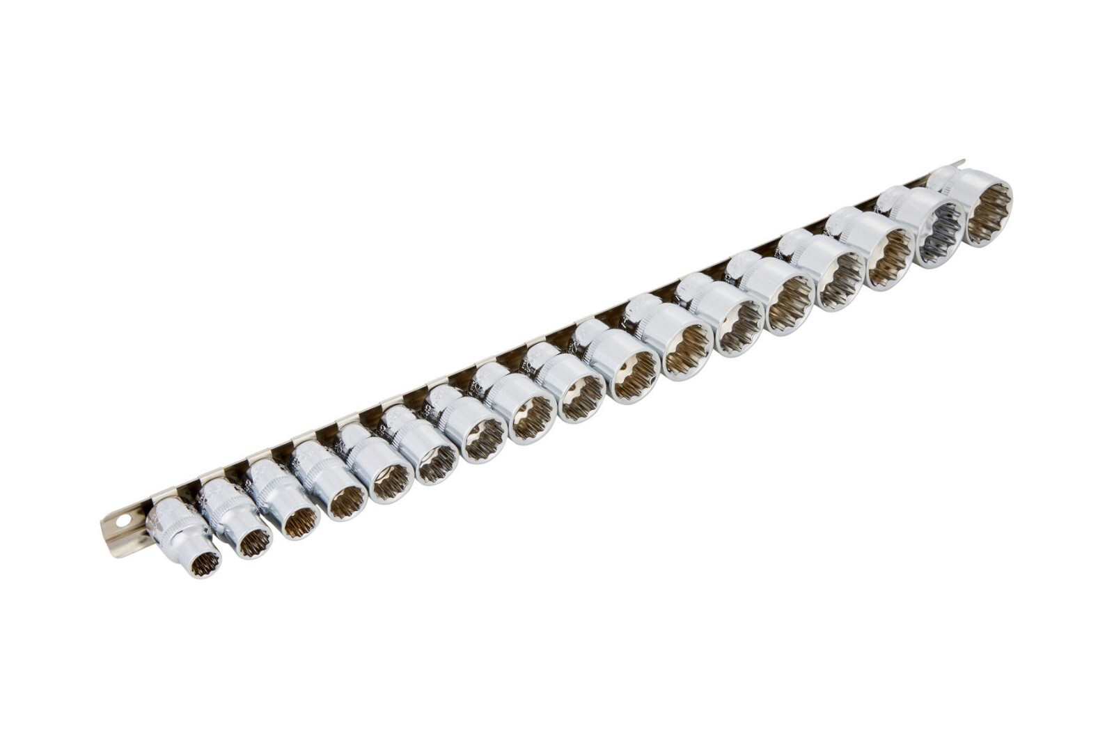 Blue Spot Tools 17 PCE 3/8 Drive Metric Shallow Sockets (8-24mm)