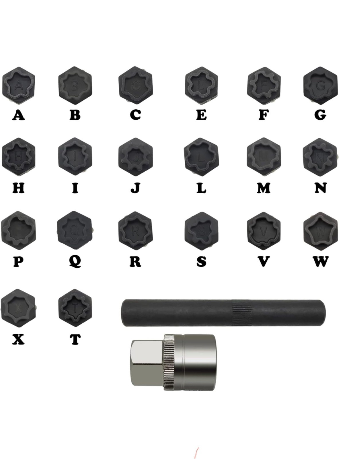 22 Piece Wheel Locking Key Removal Tool Kit Designed for Volkswagon & Audi