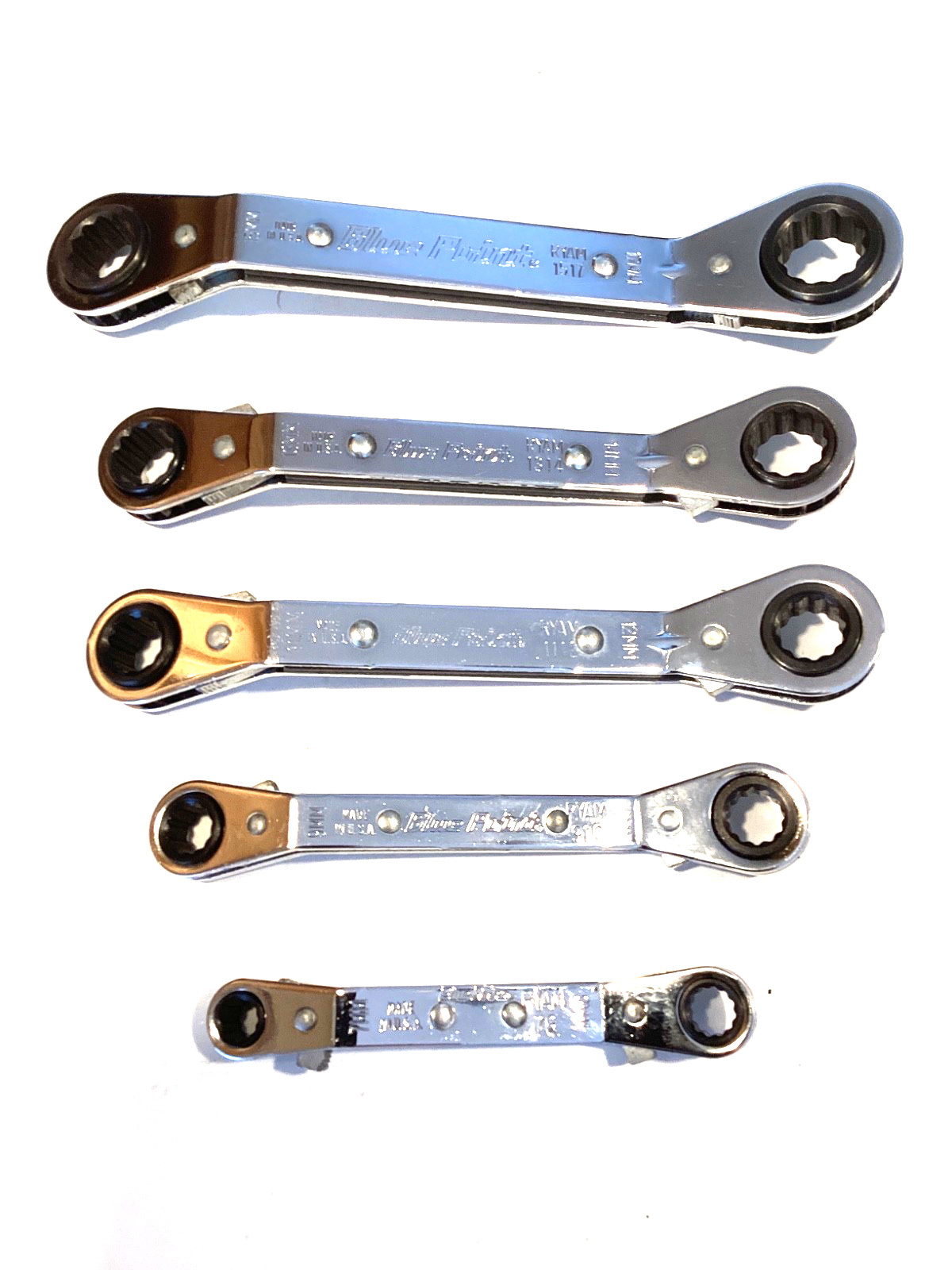BLUE POINT By SNAP ON NEW 5 Piece Metric Offset Ratchet Box Wrench Set RBYAM605