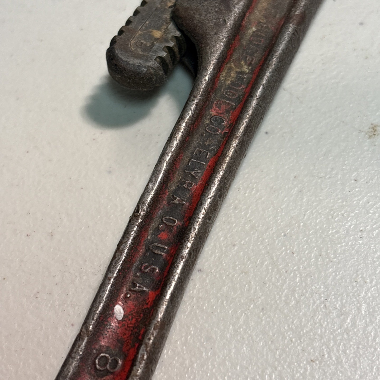 RIDGID Vintage Ridge Tool Co 8″ Heavy Duty Straight Pipe Wrench USA