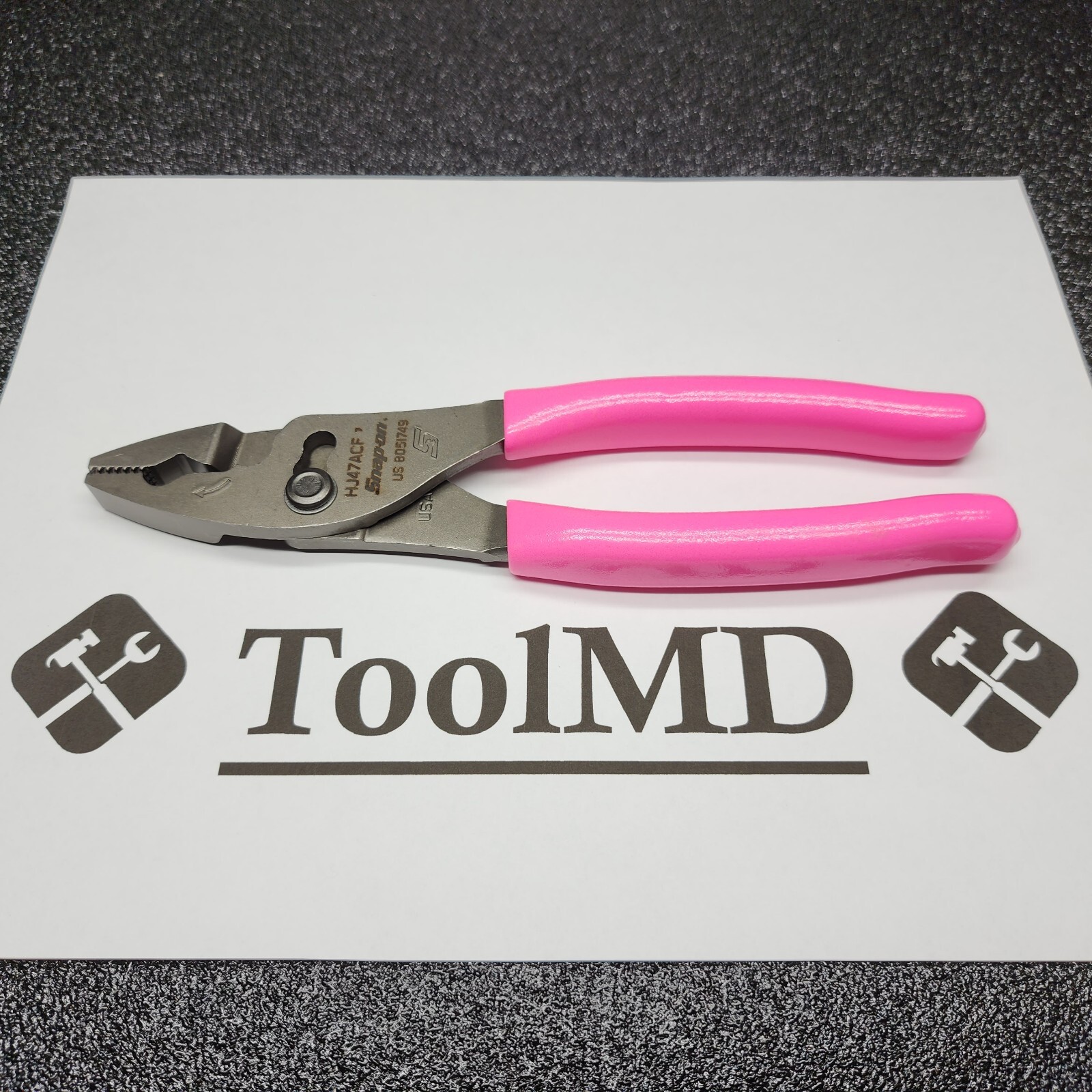 Snap-on Tools USA NEW PINK 8″ Talon Soft Grip FlankJaw Slip-Joint Pliers HJ47ACF