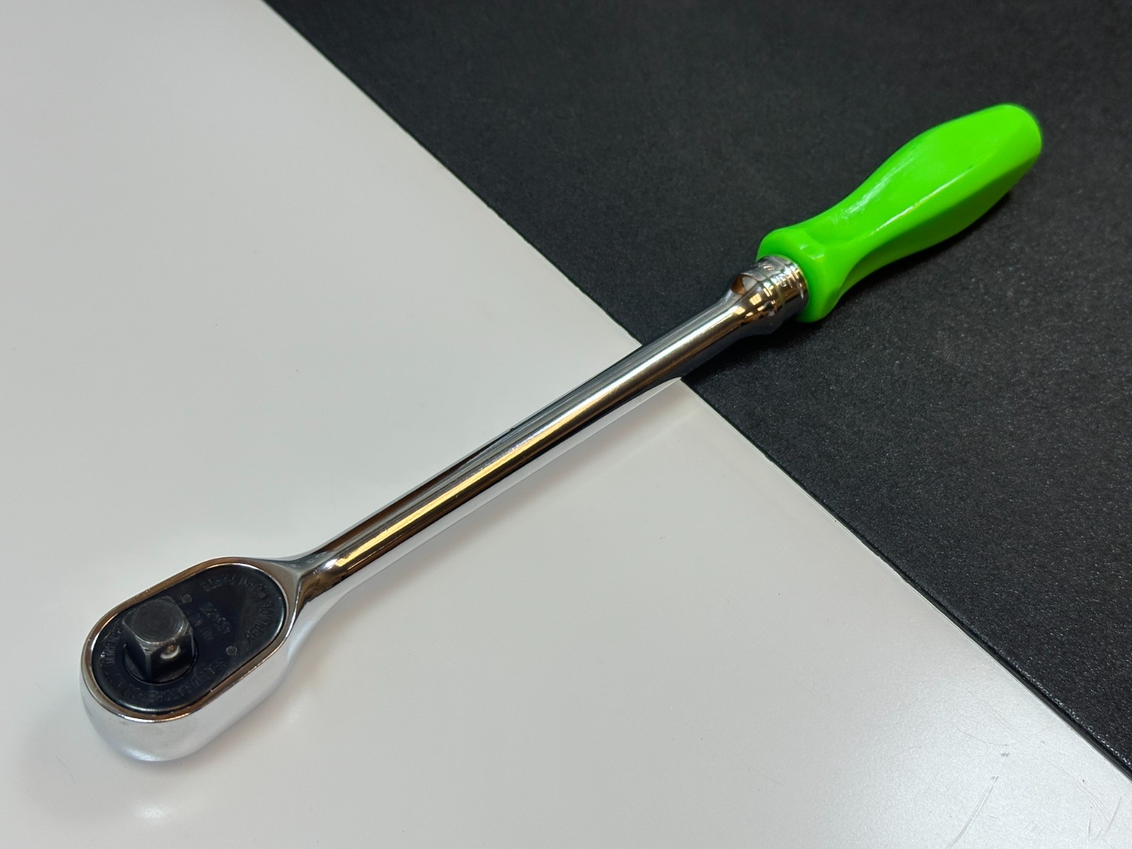 🇺🇸 Snap-on Tools USA FL836 3/8″ Drive LONG Green Hard Handle Ratchet