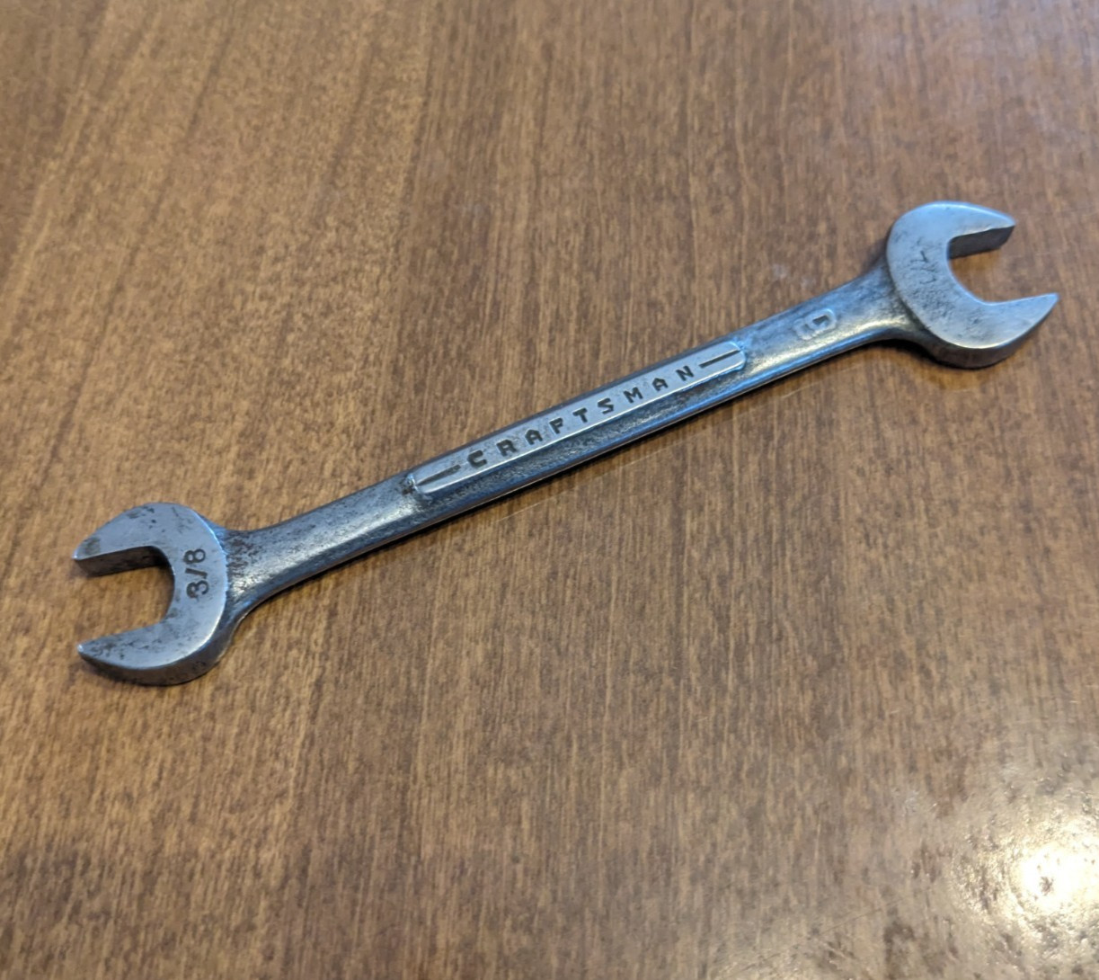 Craftsman Early Double Open End Wrench 1/2 & 7/16 Inch Forged 9 in Shank -V- USA