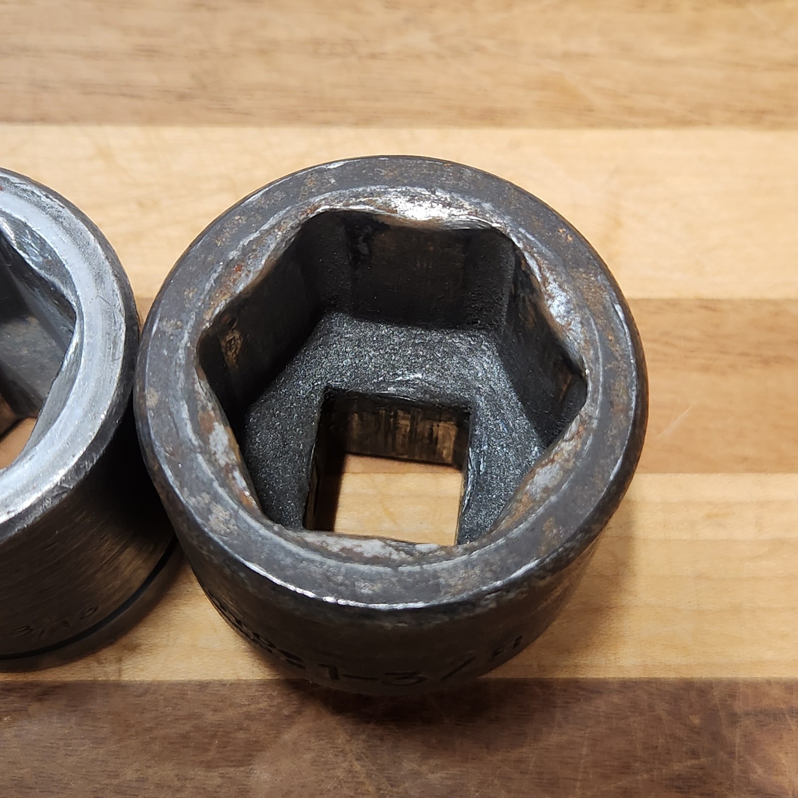 Wright & Proto 3/4 inch drive 6 point socket lot 1-3/8, 1-3/16, 7/8, 11/16, 9/16