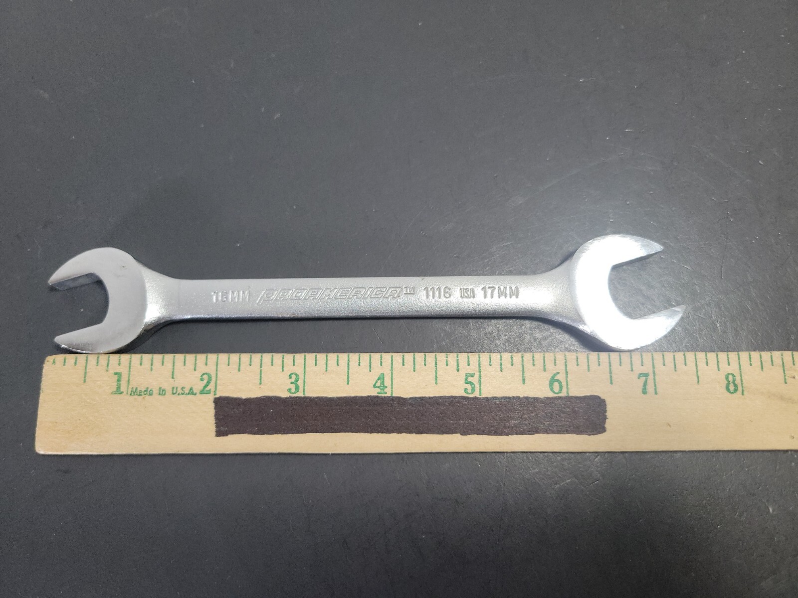 ProAmerica 16mm x 17mm Open End Wrench 1116 Metric USA