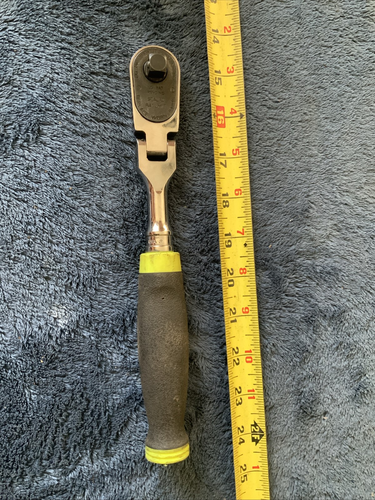 Snap On Fhfd100, 3/8” Drive Swivel Head Ratchet, Yellow….works Fine…