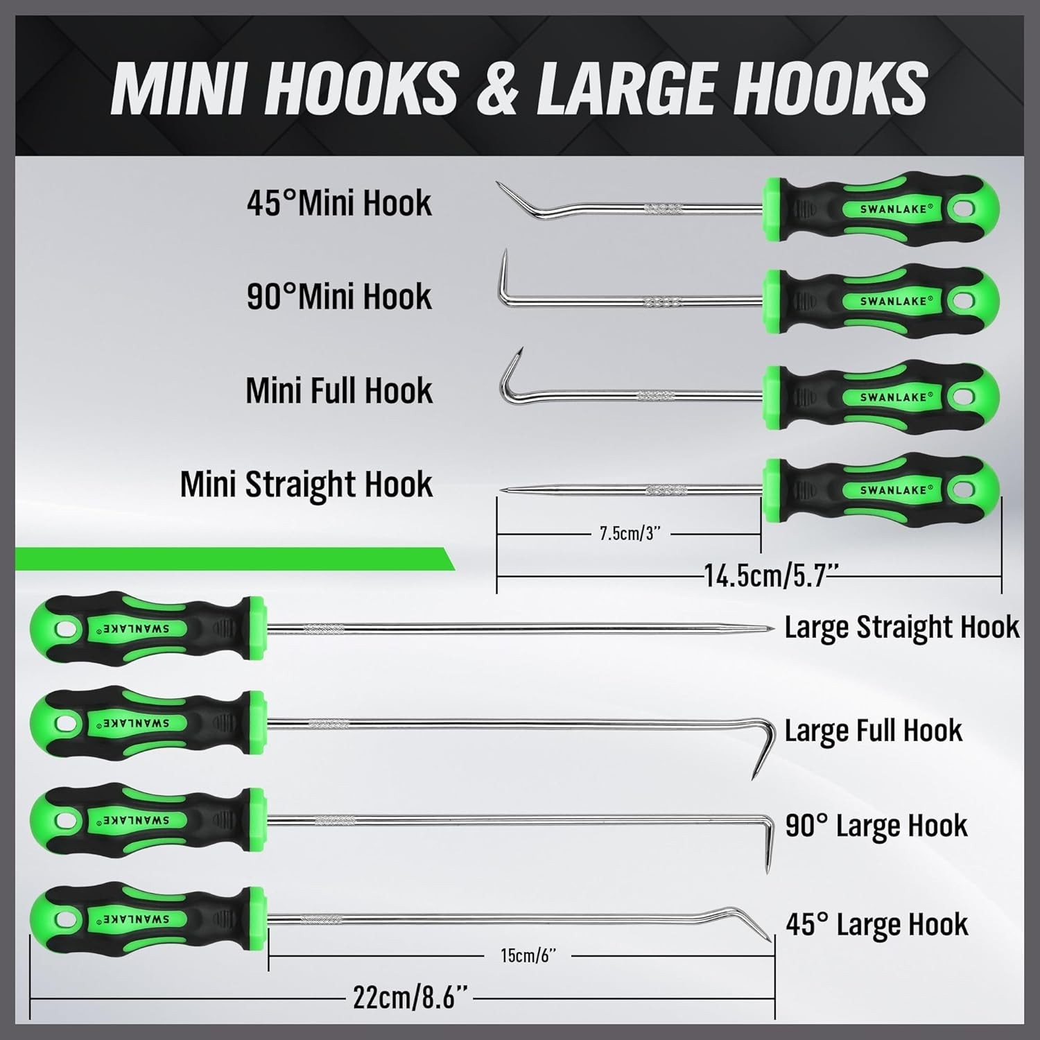 Professional 8-Piece Mini Pick Set – Non-Slip Precision for Automotive Repair