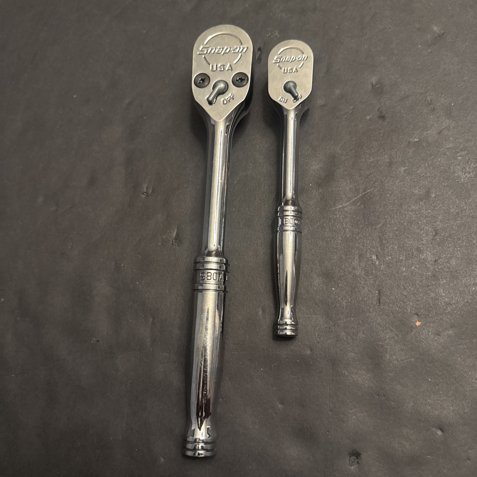 New Snap on tools 1/2″ and 3/8″ Drive Chrome ratchets F80 and S80A