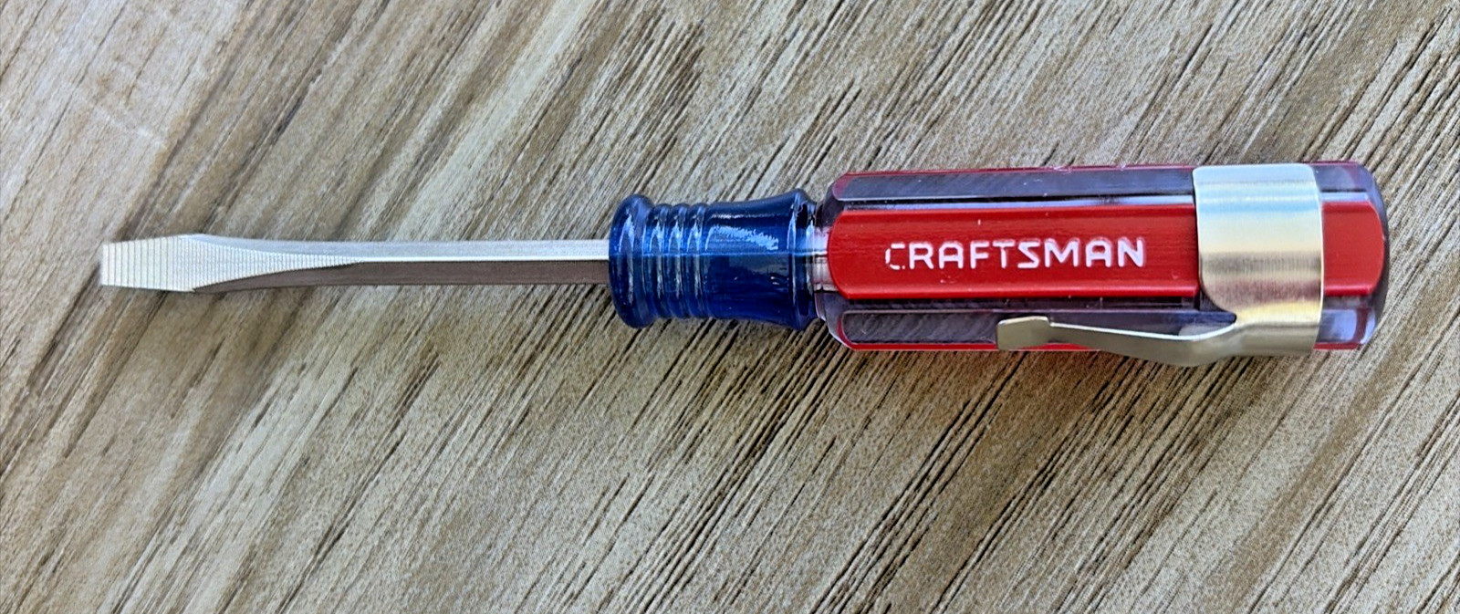 Craftsman 1/8″ Slotted Flathead Screwdriver with Clip 41421 Z AJ USA 4.5 inch