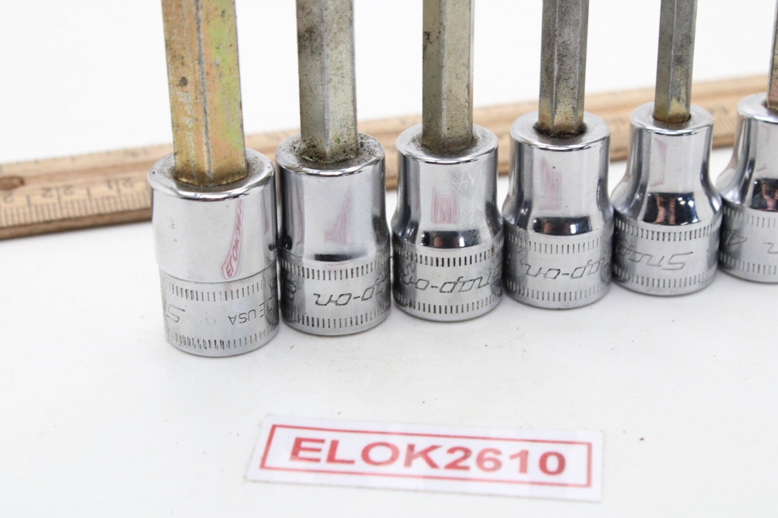 Snap-On FAML4E-FAML10E 4-10mm 6 Piece 3/8″ Drive Metric Long Hex Socket USA