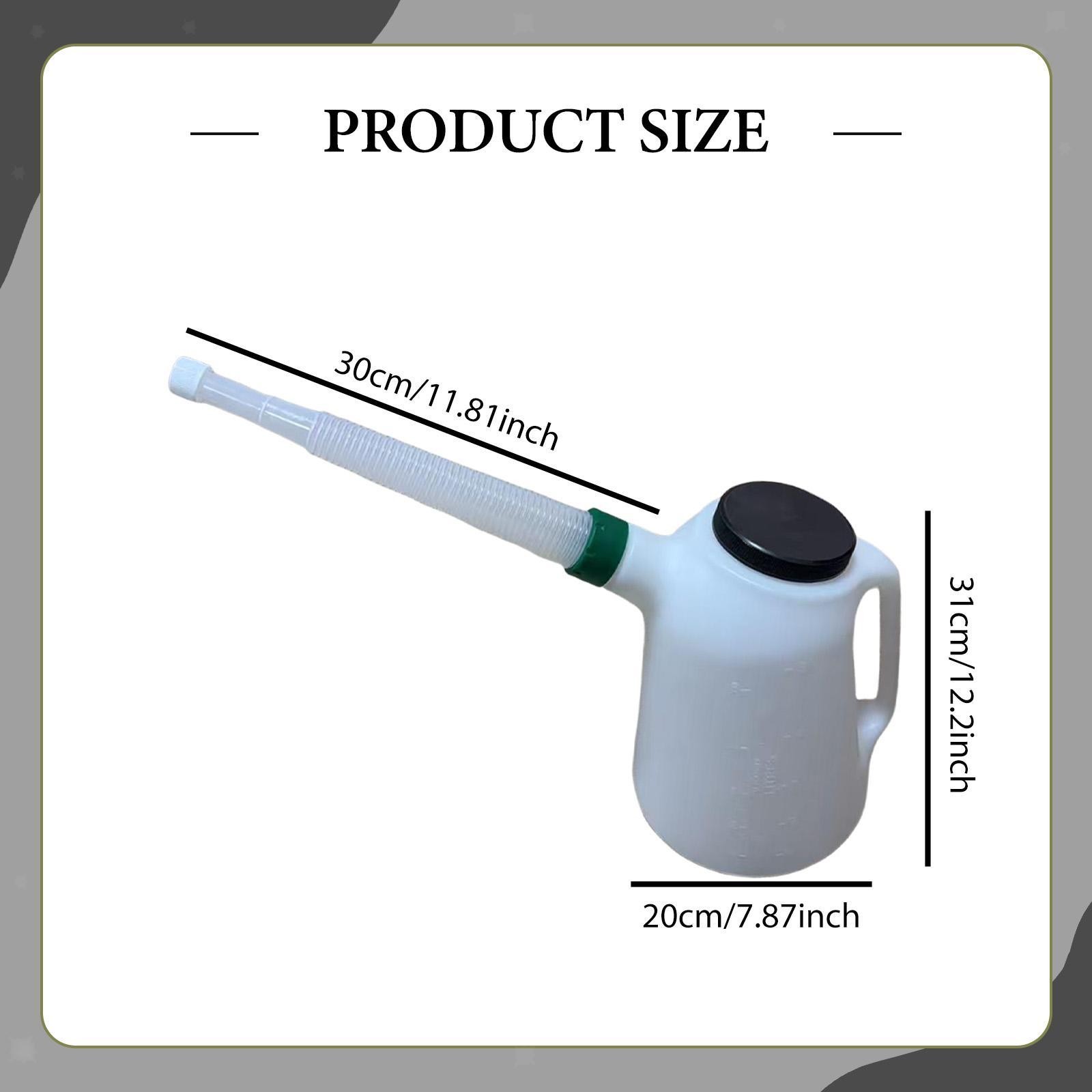 Oil Jug with Long Spout Oil Measuring Container for Bikes Traveling Car