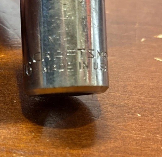 Vintage Craftsman USA 3/8” Drive Deep Well Socket SAE 11/16 EE 43316 Great Con.