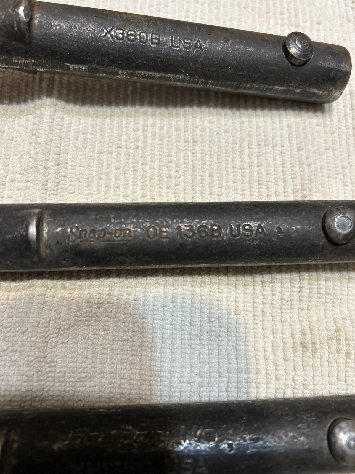 Set Of 4 Snap On Tubular Wrenches X240B X360B OE136B XH136C 1 1/8” 1 5/16”