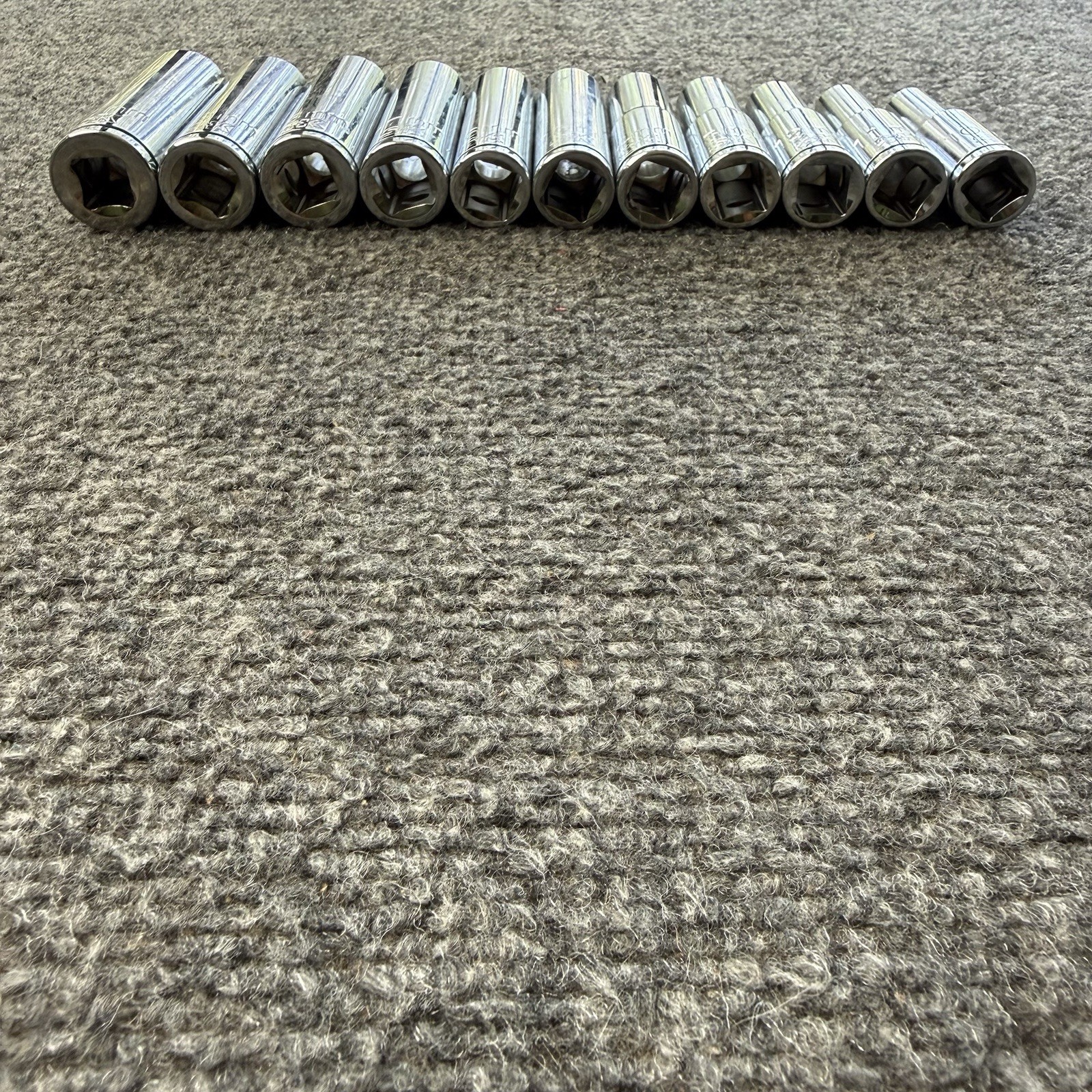 SK Professional 1/2″ Drive Deep Metric 6-Pt Socket Set Made in USA 10mm-20mm