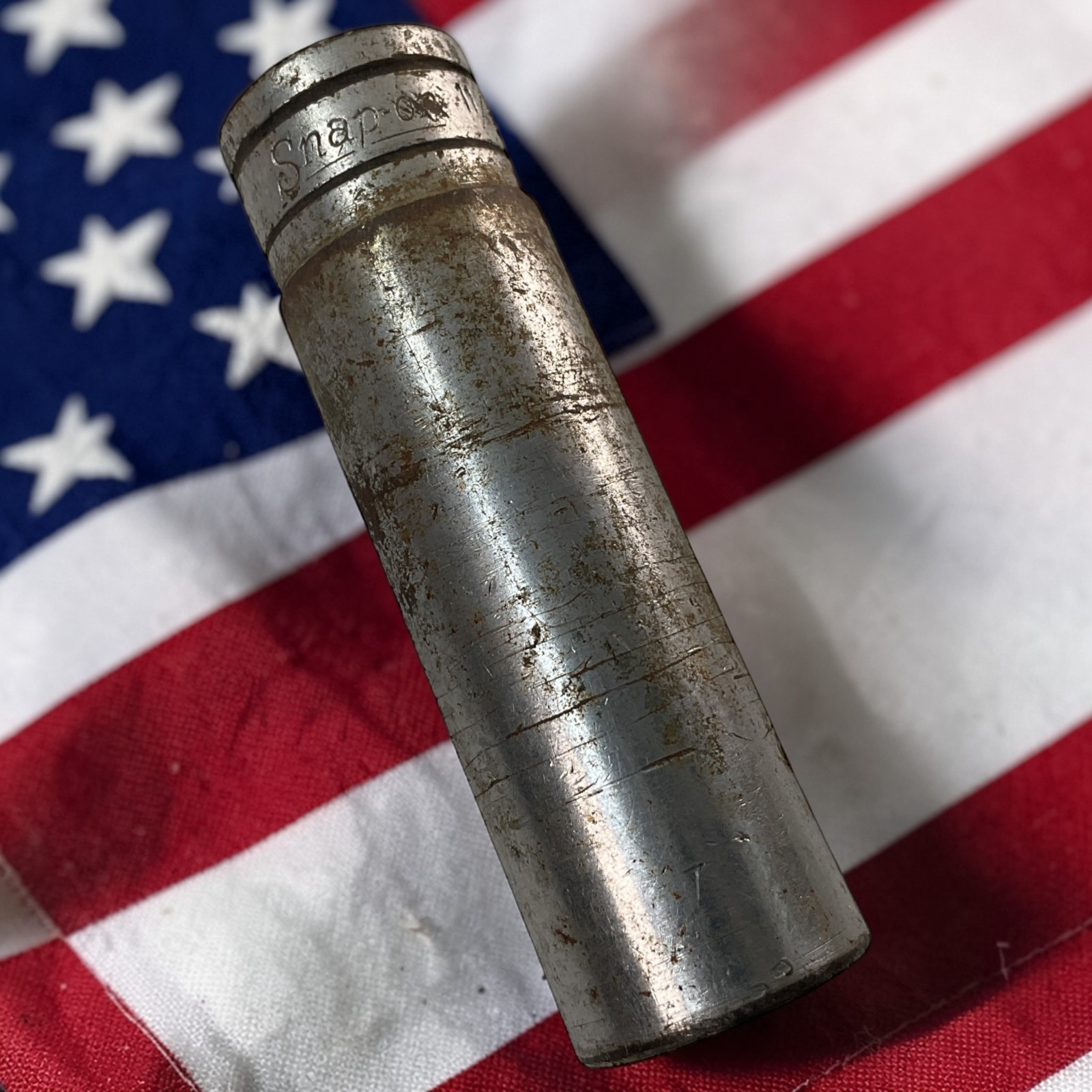 Snap-On Deep Socket 11/16″ S-221 1/2″ Drive Chrome As Pictured Mechanic As Is