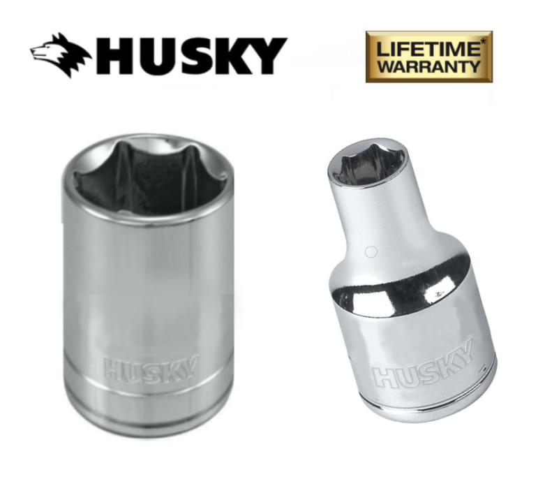 New Husky Socket 1/2″ Drive, 6 Point, Shallow/Standard SAE or MM Any Size