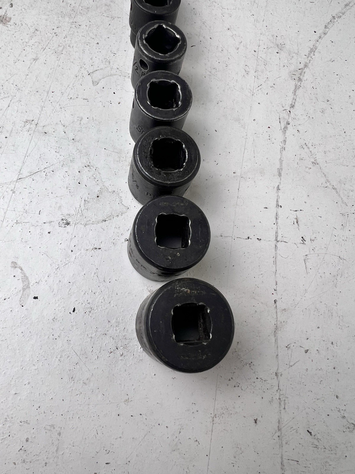 Vintage Snap-On PF100 Thru PF240 And IMF120 3/8” Drive, 5/16”-3/4” Sockets
