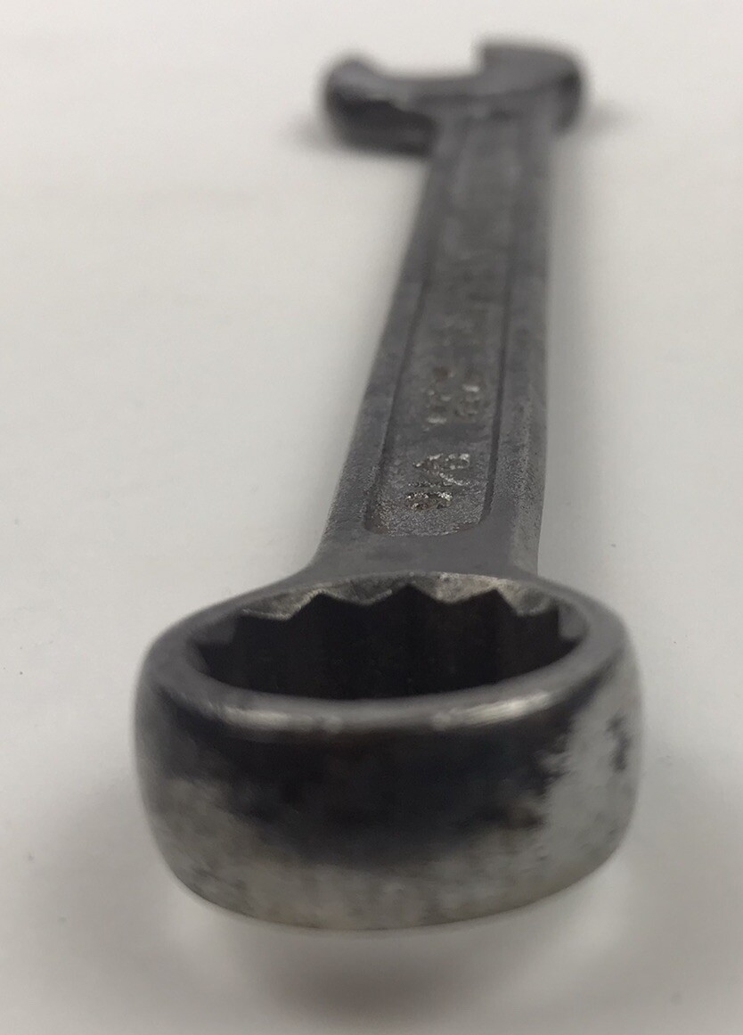 Vintage Herbrand USA 1218 9/16” SAE 12 Point Combination Angled Open End Wrench