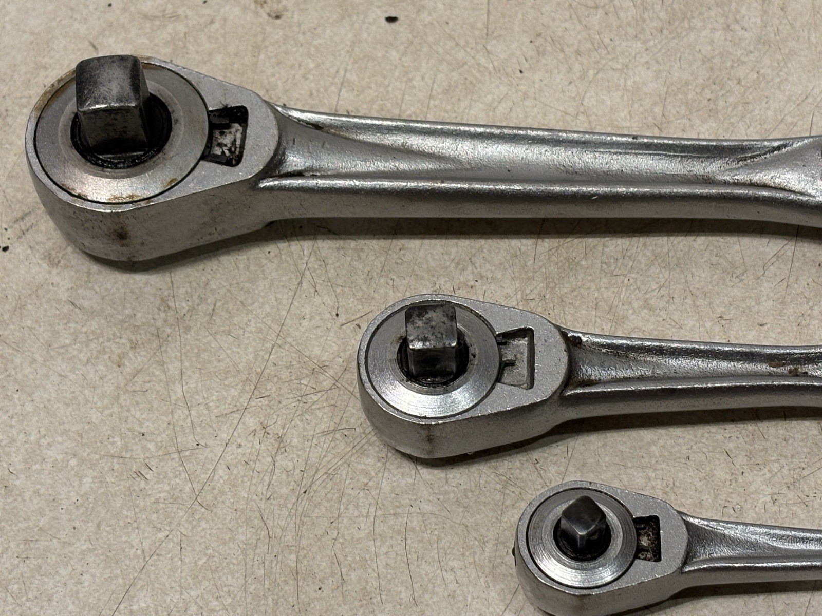 Vintage Craftsman 1/4” 3/8″ 1/2″ Ratchets =V= Flying V Made In USA