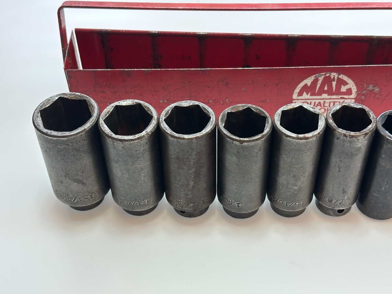 🇺🇸MAC Tools / Snap-On 13pc 7/16 to 1-1/4” SAE Deep Impact Socket Set, 1/2” Dr.