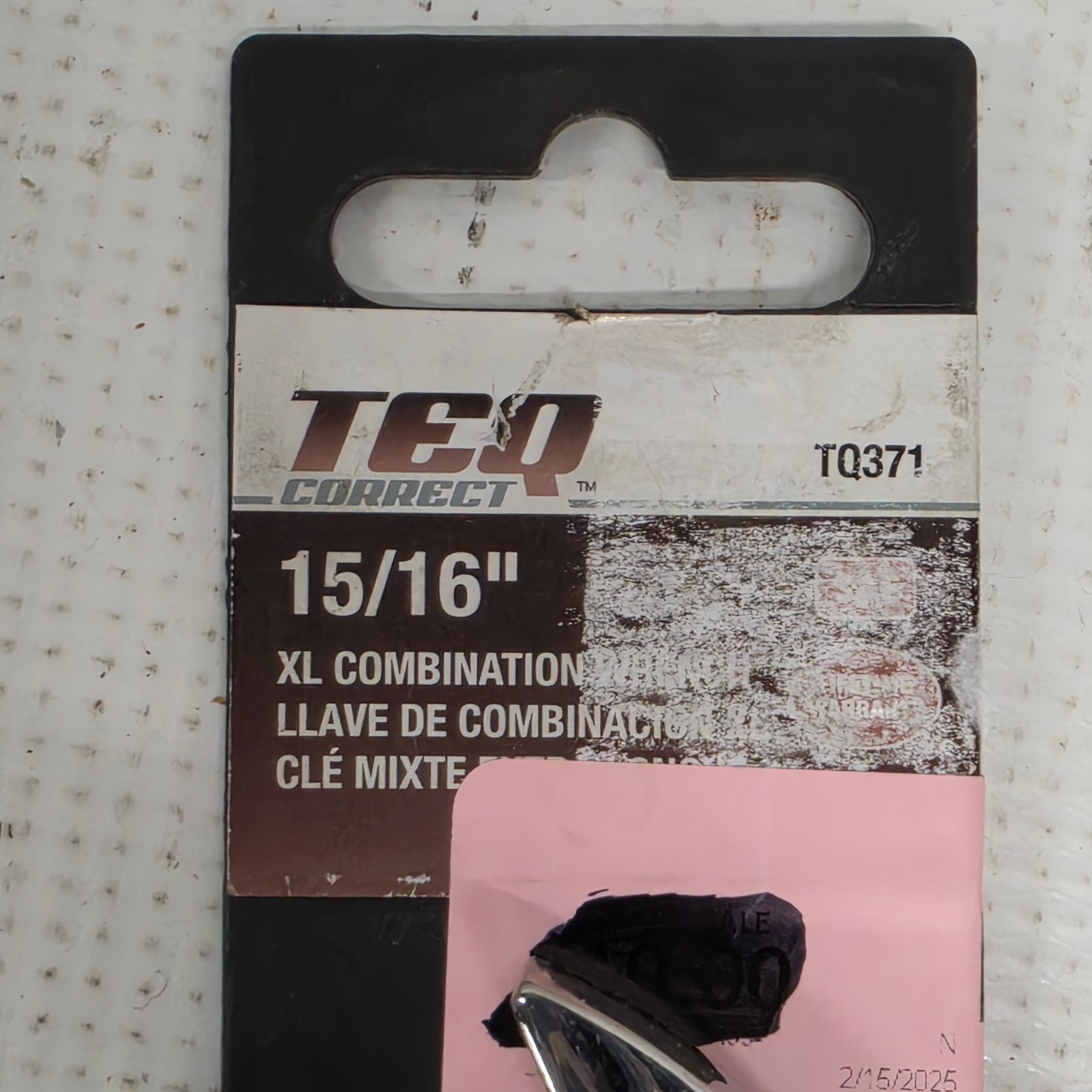 TEQ Correct 15/16″ SAE XL Combination Wrench Open 12-pt Drive TQ371