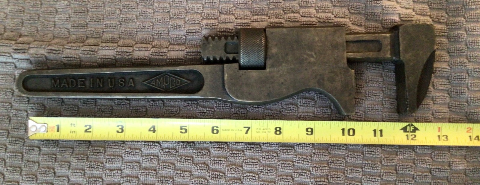 AMPCO W-1147 Wrench, 12” Adj, Vintage, Made in USA, Heavy, See Photos