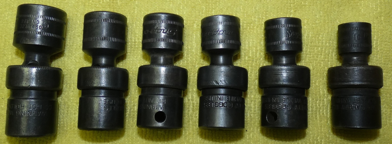 Metric Impact 6pc Snap On 3/8” 6 Point Swivel Sockets IPFM 10 12 13 14 15 17 MM