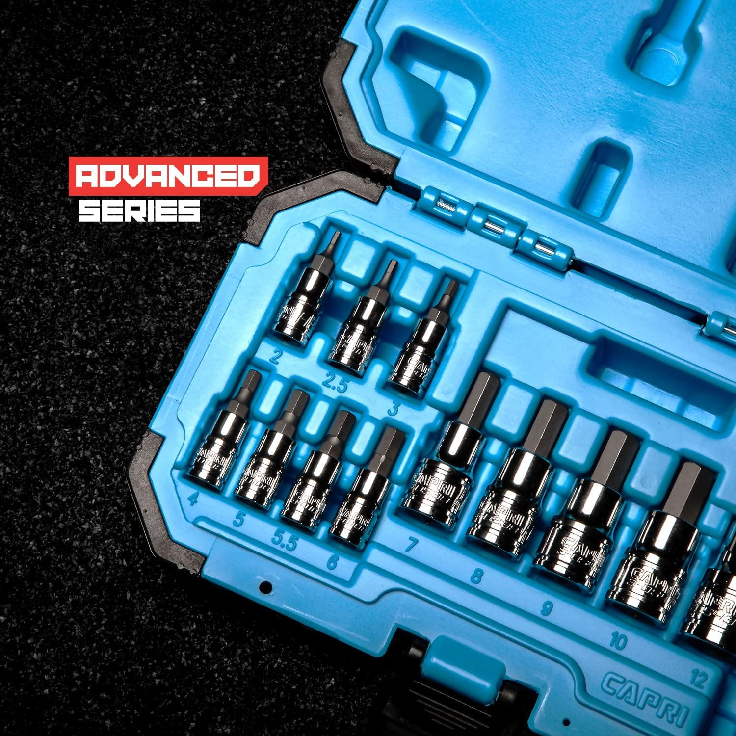 Capri Tools Hex Bit Socket Set, Metric, Advanced Metric / Series