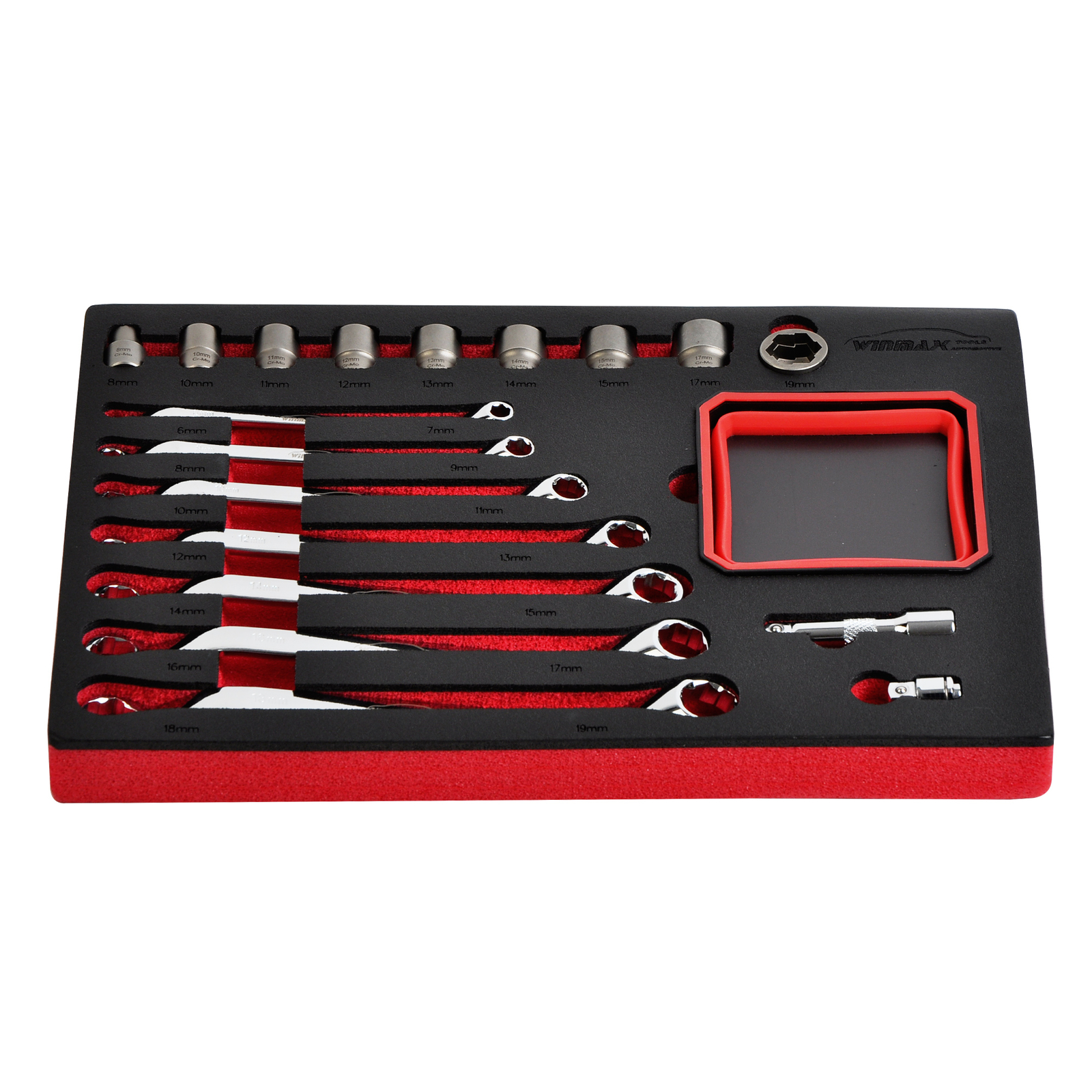 Bolt Extractor Offset Wrench & Socket Set, 19pcs Box End Nut & Bolt Remover Kit